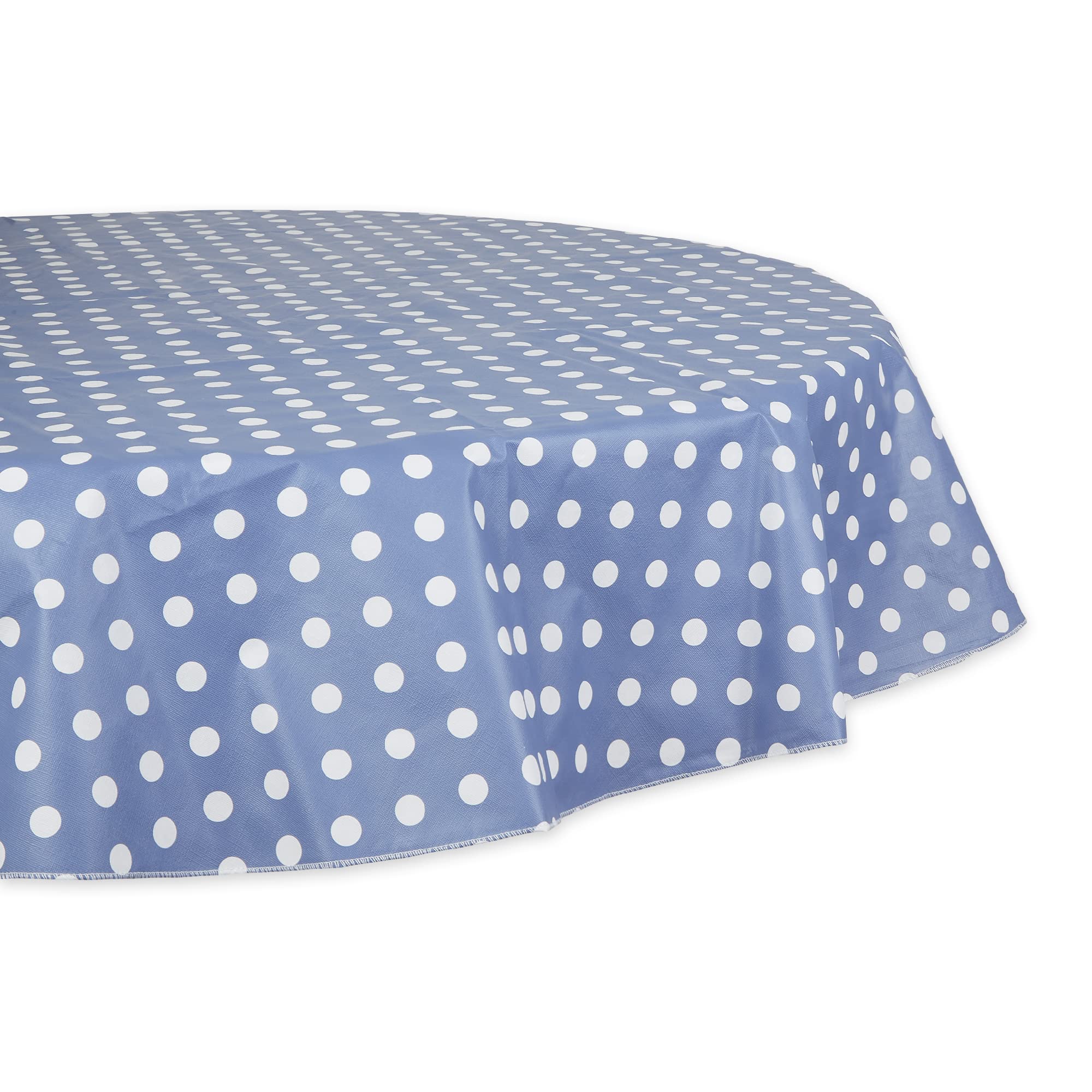 Wicotex Buiten tafelkleed - boeren ruitjes - blauw - Dia 160 cm -rond | Fun en Feest