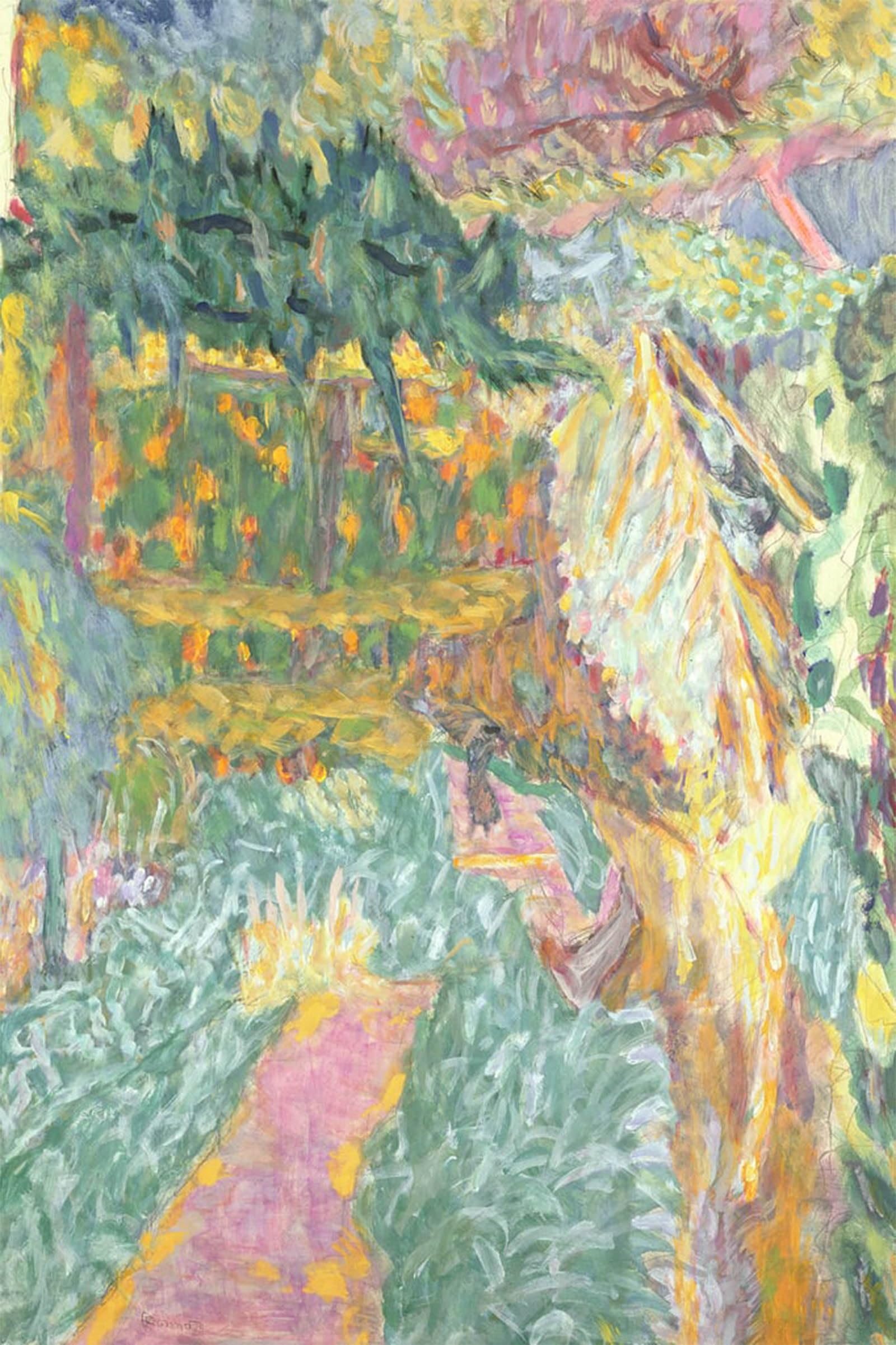 ARTXLXXBN Famous Painting Canvas Artwork Graffiti Print the Garden in the Cannet by Pierre Bonnard Portrait Canvas Image for Home Decor 60x90cm