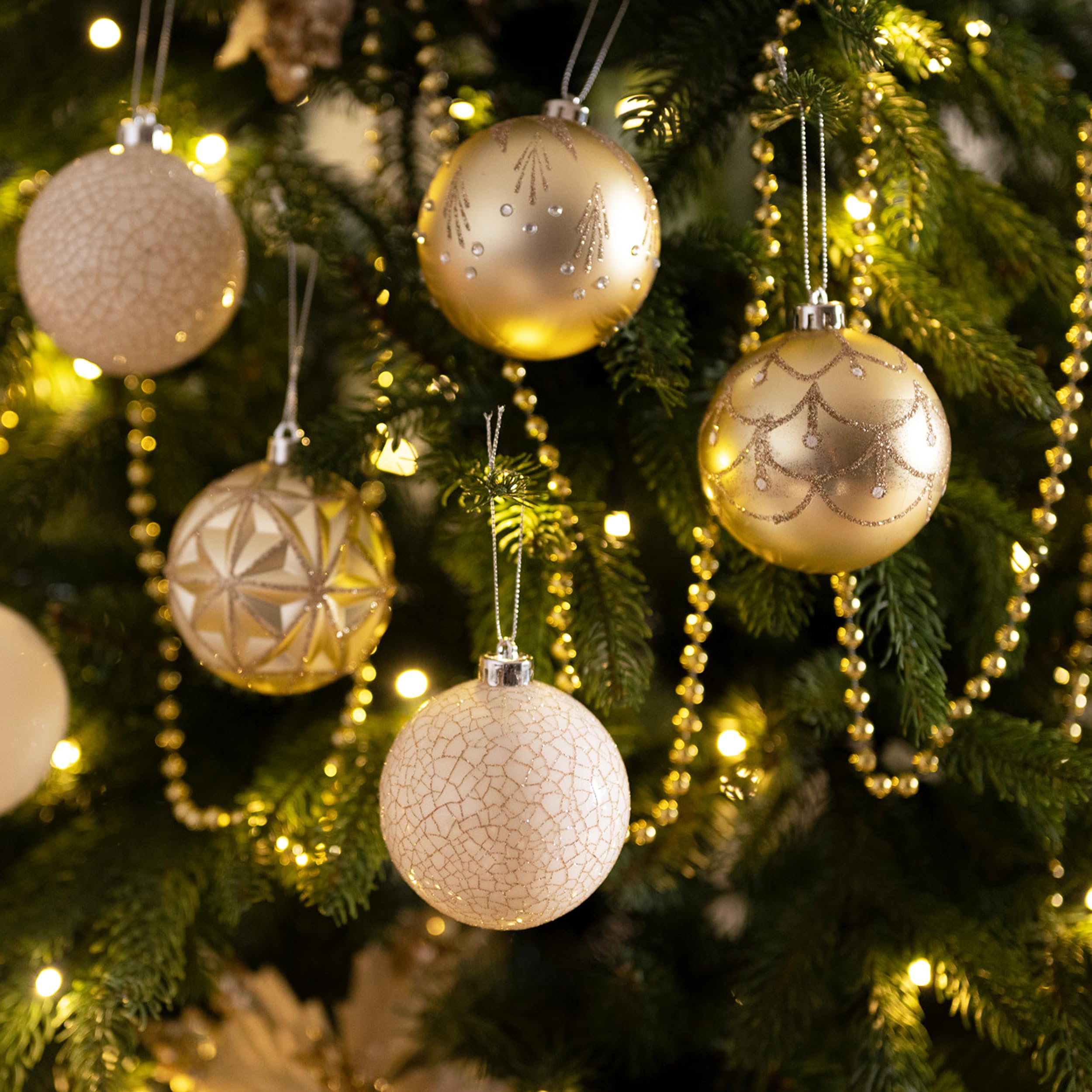 Valery Madelyn Christmas Tree Decorations Copper Baubles,12pcs 8cm Bronze Luxury Shatterproof Ball Ornaments for Tree Decorations Hanging Gifts - Image 3