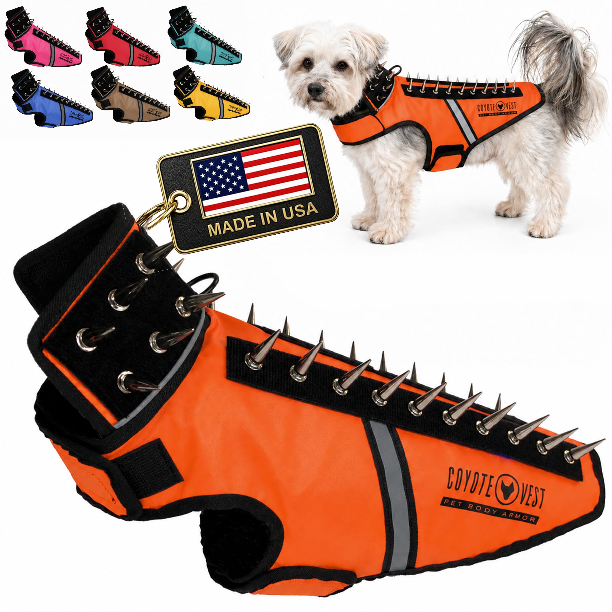 Amazon.com : CoyoteVest SpikeVest Dog Harness | Stab-Resistant