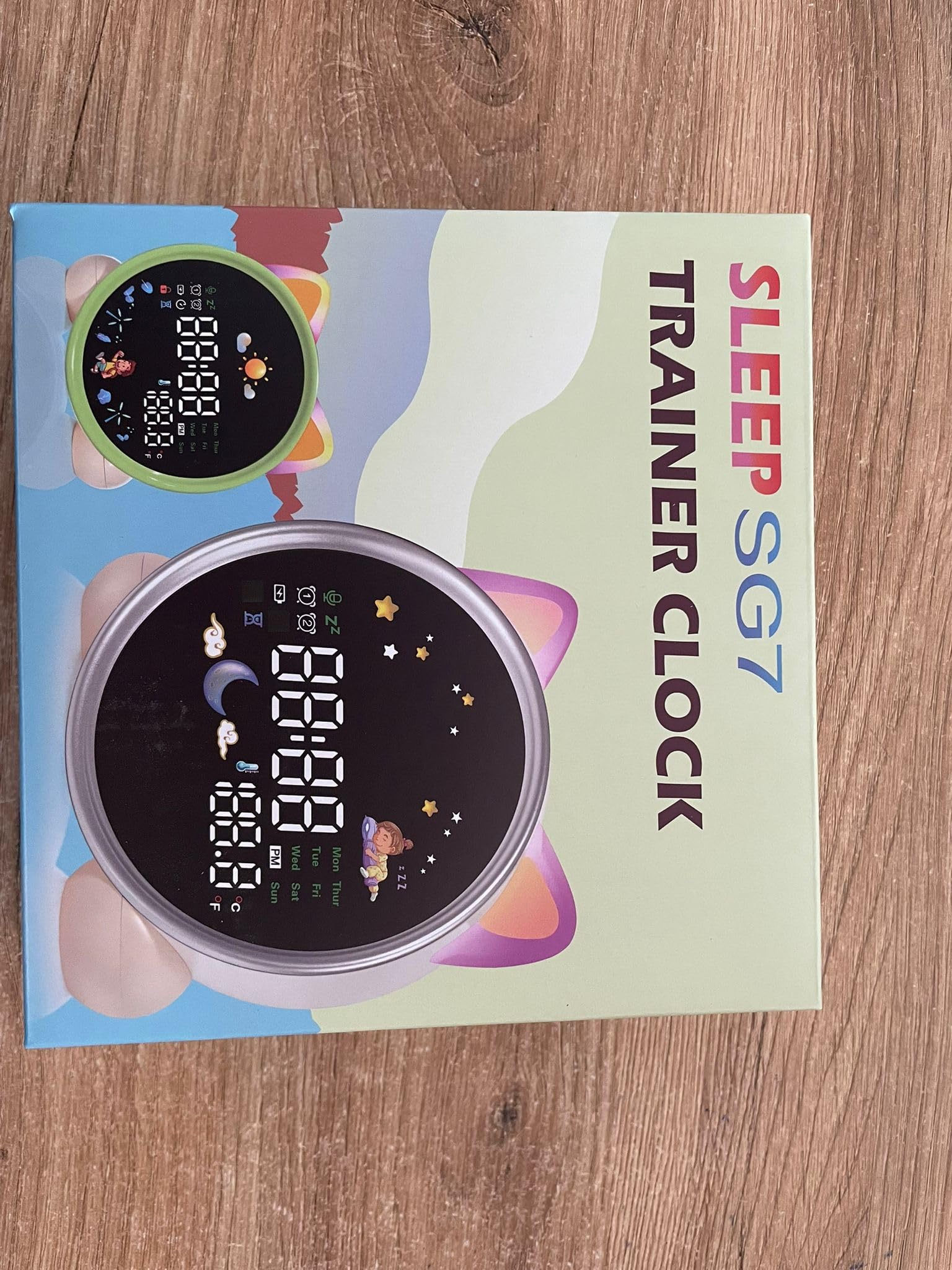 Horloge réveil avec veilleuse pour enfants, affichage numérique, thème chat