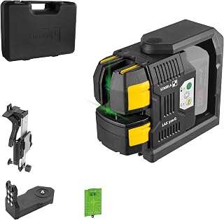 Stabila 19983 LAX 500 G Cross Line Laser Level 12V – GreenBeam Tech, Plumb Dots, Self-Leveling, IP54, 40m Range – Bare Unit
