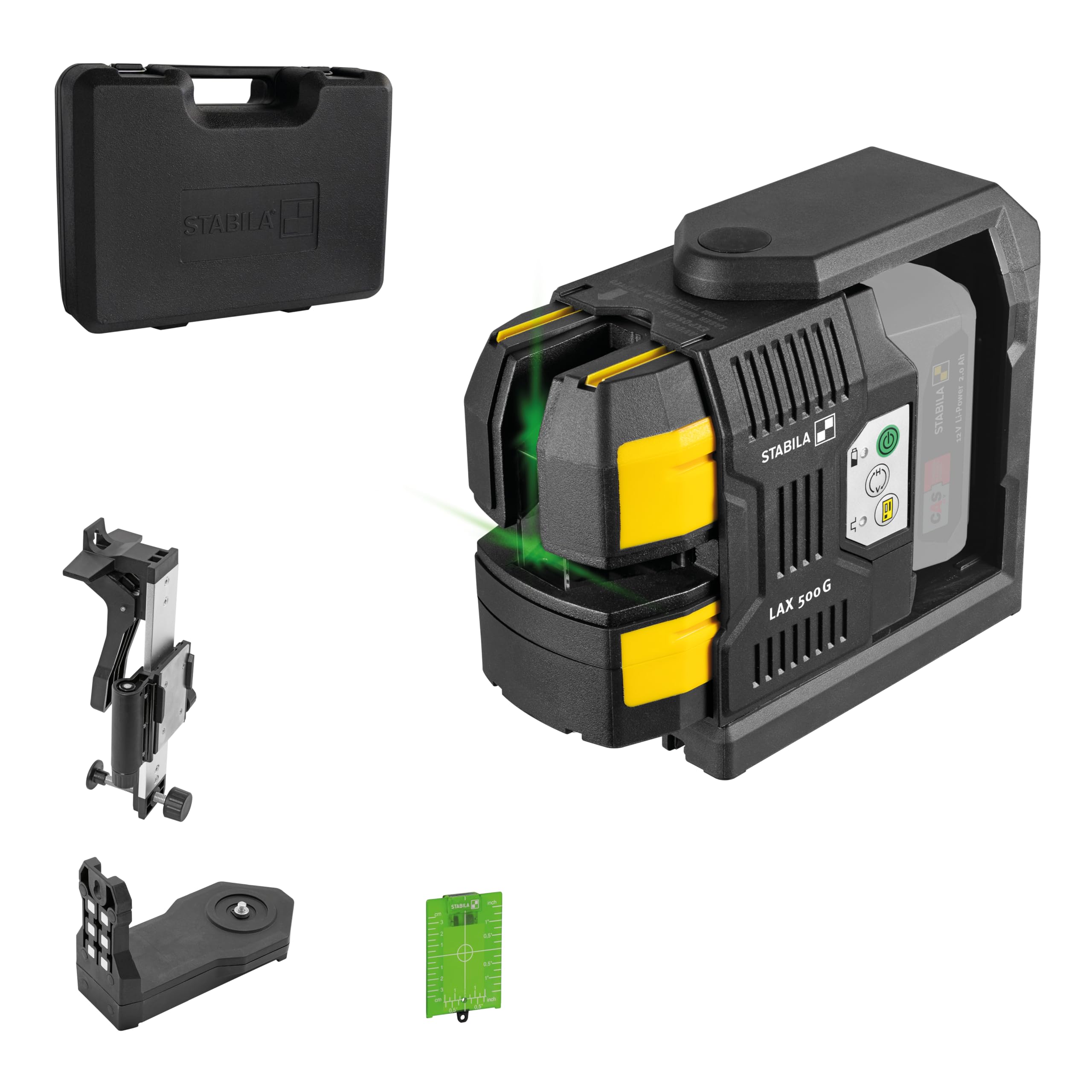 Stabila 19983 LAX 500 G Cross Line plus Plumb Point Laser 12V Bare...