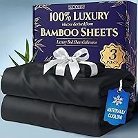Vista 1 de DECOLURE Sábanas 100% Viscosa Derivada de Bambú Tamaño Individual - Sábanas de Lujo de 3 Piezas Naturalmente Refrescantes, Juego de Cama Ultra Suave