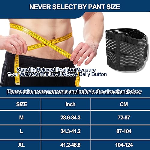 Miniatura 2 de X-shuan Soporte lumbar para hombres y mujeres, cinturón de soporte de espalda transpirable, cinturón de soporte lumbar ajustable, soporte de espalda