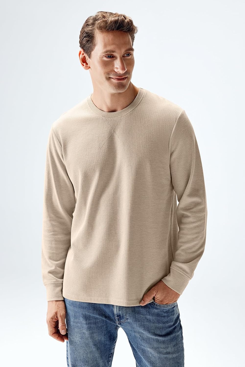 Brix Mens' Waffle Shirts Long - Sleeve Regular - Fit Thermal Shirts. - Image 2