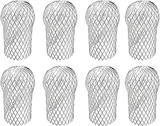 Fuvtory 8 Pack Gutter Guards, Gutter Guard 3.5 Inch Expand Aluminum Filter Strainer, Stops Blockage Leaves Debris