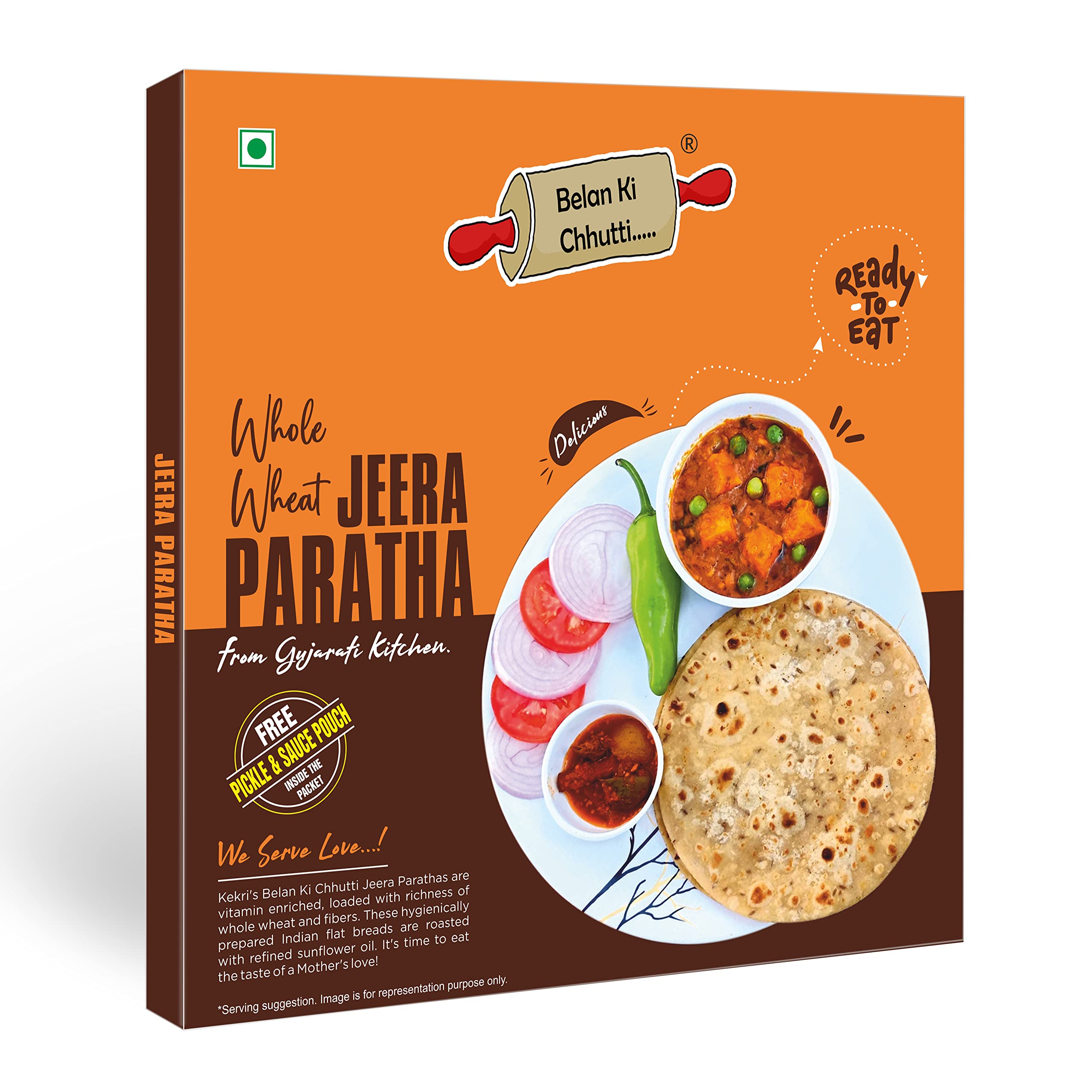 Kekri Jeera Paratha(Whole Wheat), 1 Count