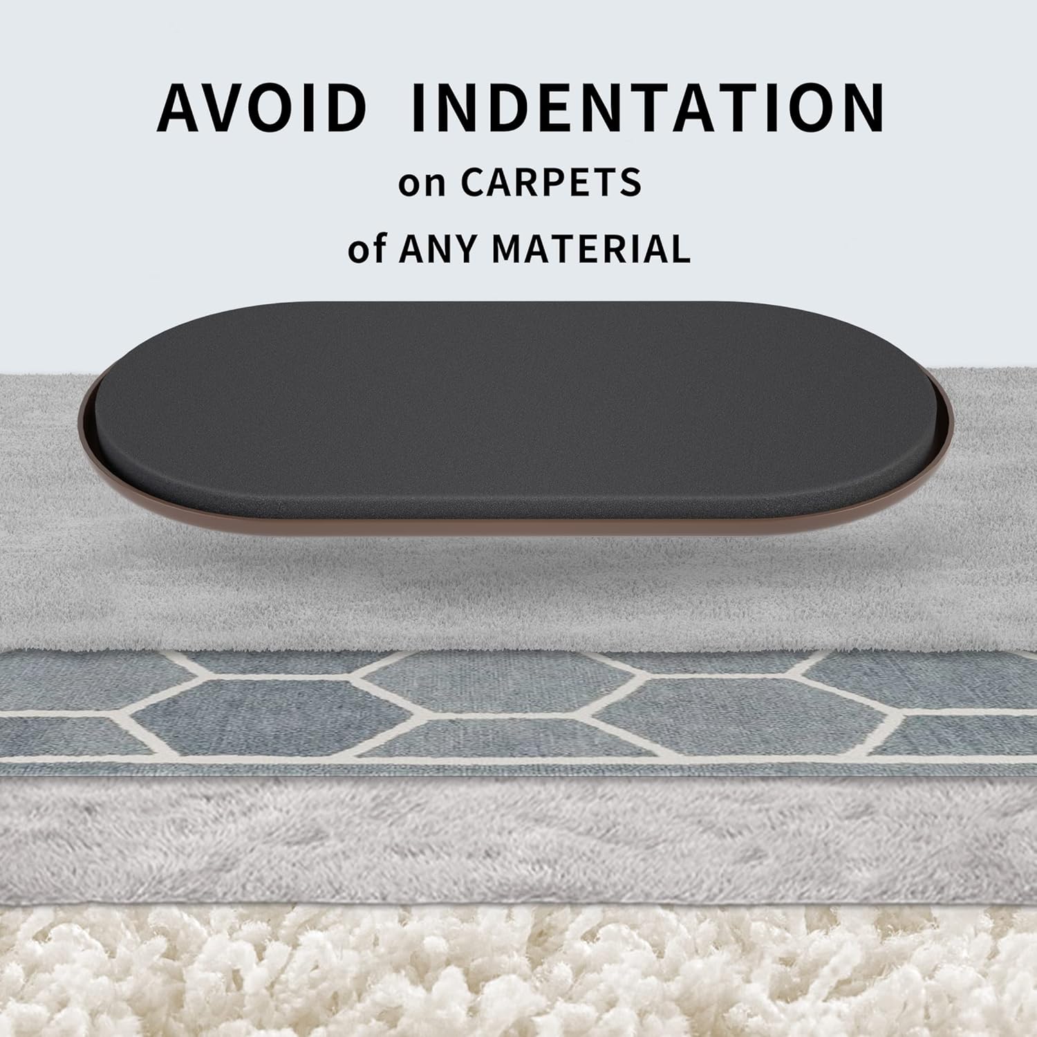 Yelanon Furniture Sliders - 8 pcs-9 1/2” Brown Furniture Sliders for Carpet, Furniture Pads Hardwoods Floors, Heavy Duty Movers Sliders, Reusable Furniture Moving Pads, Floor Protectors for Carpet - Image 3