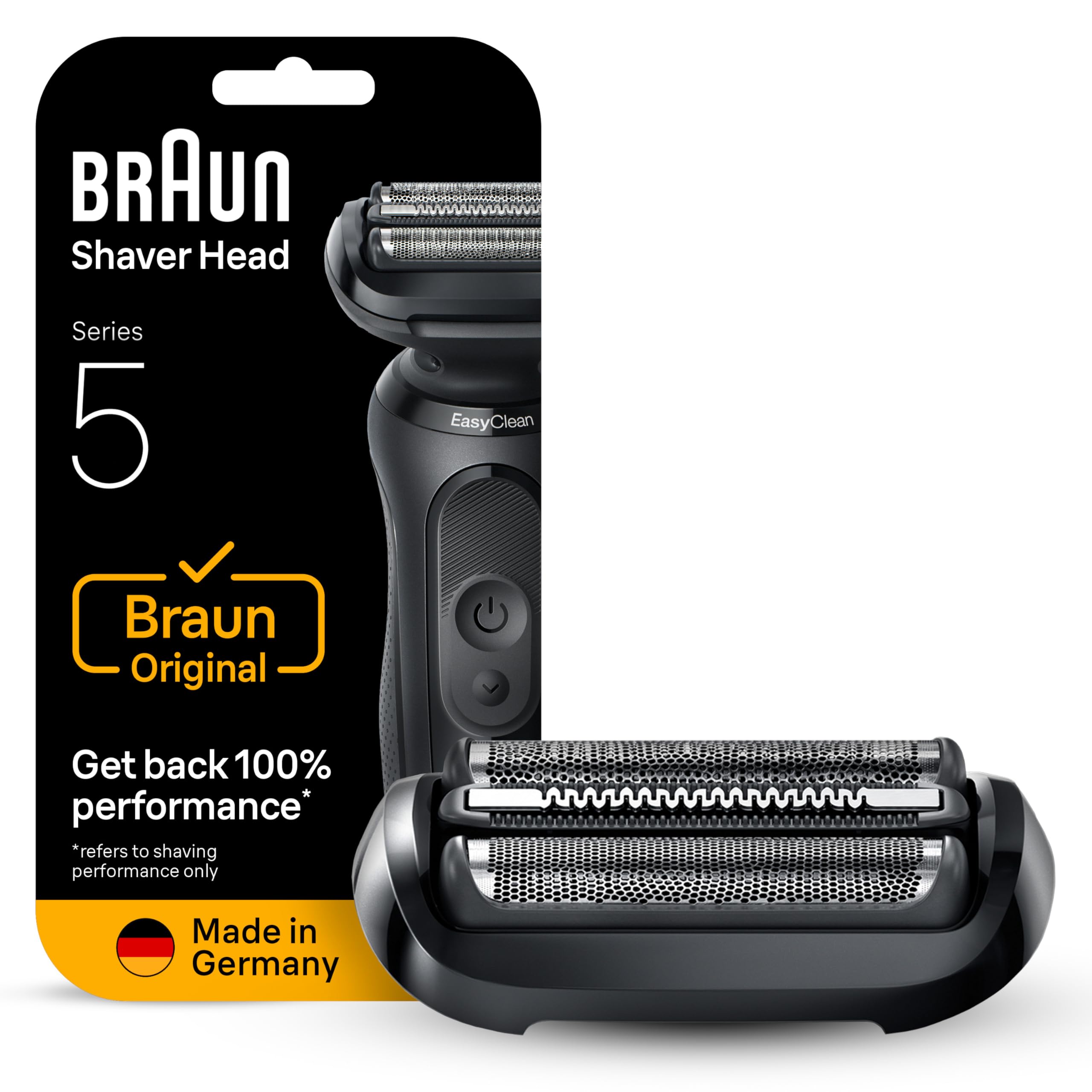 Braun Series 5 Cabezal De Recambio ORIGINAL Para Afeitadora Eléctrica Hombre, Compatible con las Generaciones 50, 51, 52 De Las Máquinas de Afeitar Series 5, Fabricado en Alemania, 54B GreenCircle Certified: Certified Energy Savings