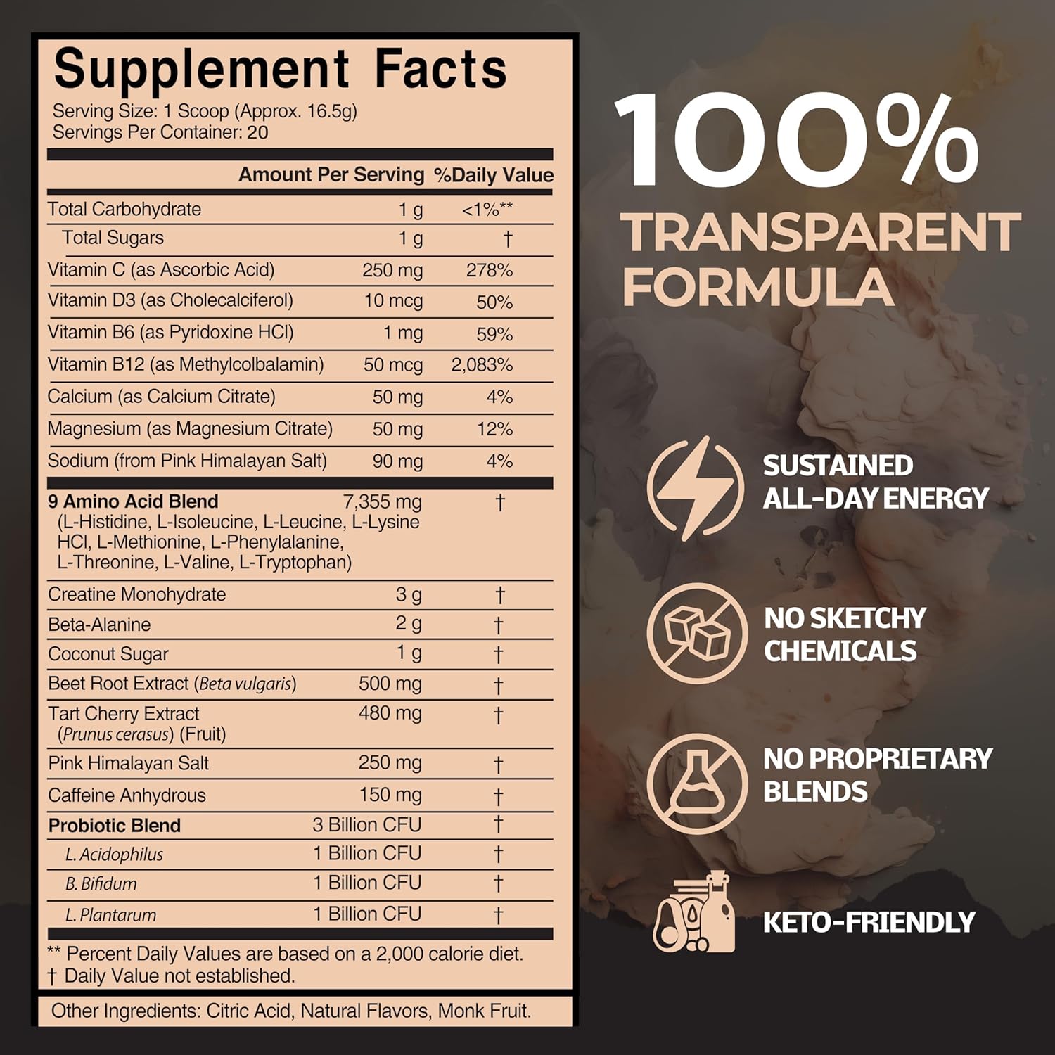 Antidote Clean Pre-Workout Powder - Natural Energy & Focus Booster with Beetroot, Creatine & Beta-Alanine - No Artificial Additives - Vegan, Keto-Friendly Supplement - Wild Blueberry - 20 Servings - Image 2