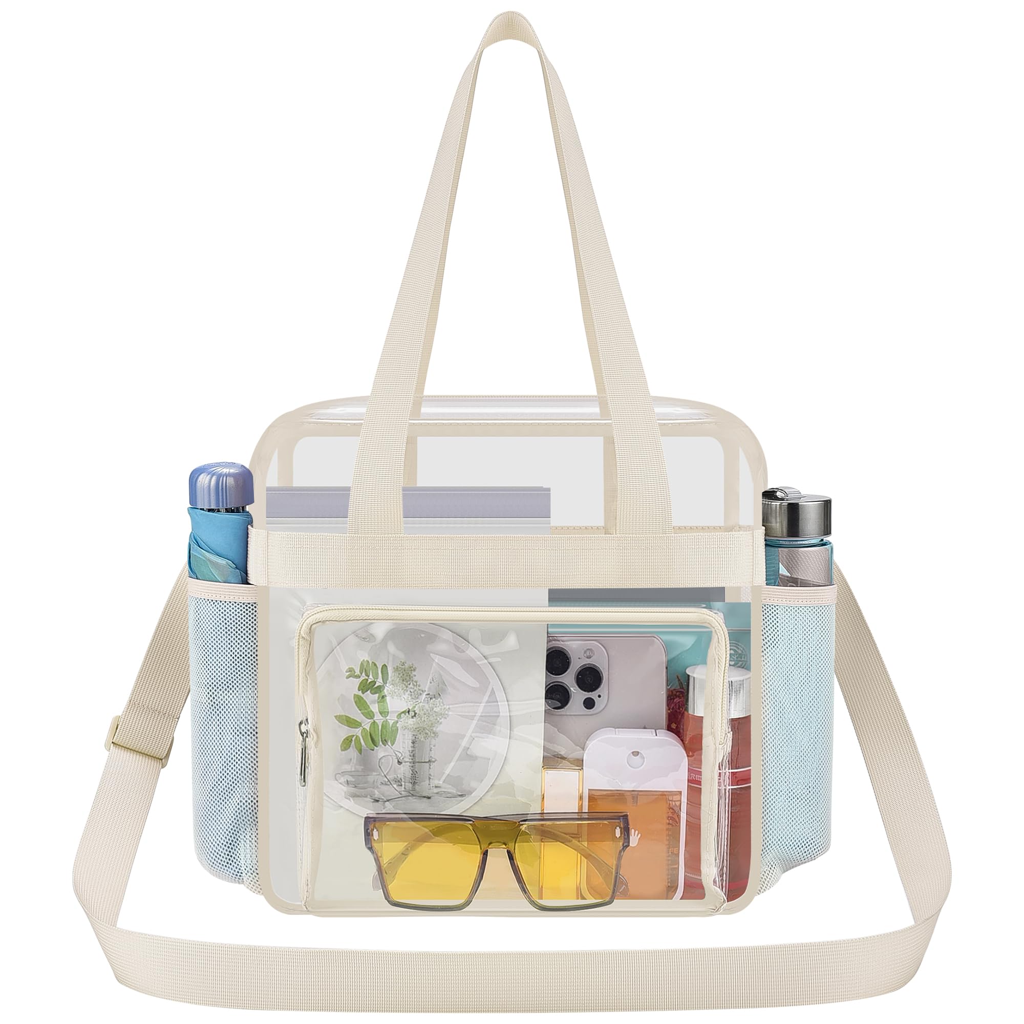 Oraben Clear Tote Bag Clear Bag Stadium Approved 12x6x12 Stadium Bag for Work, Sports Games,Gym