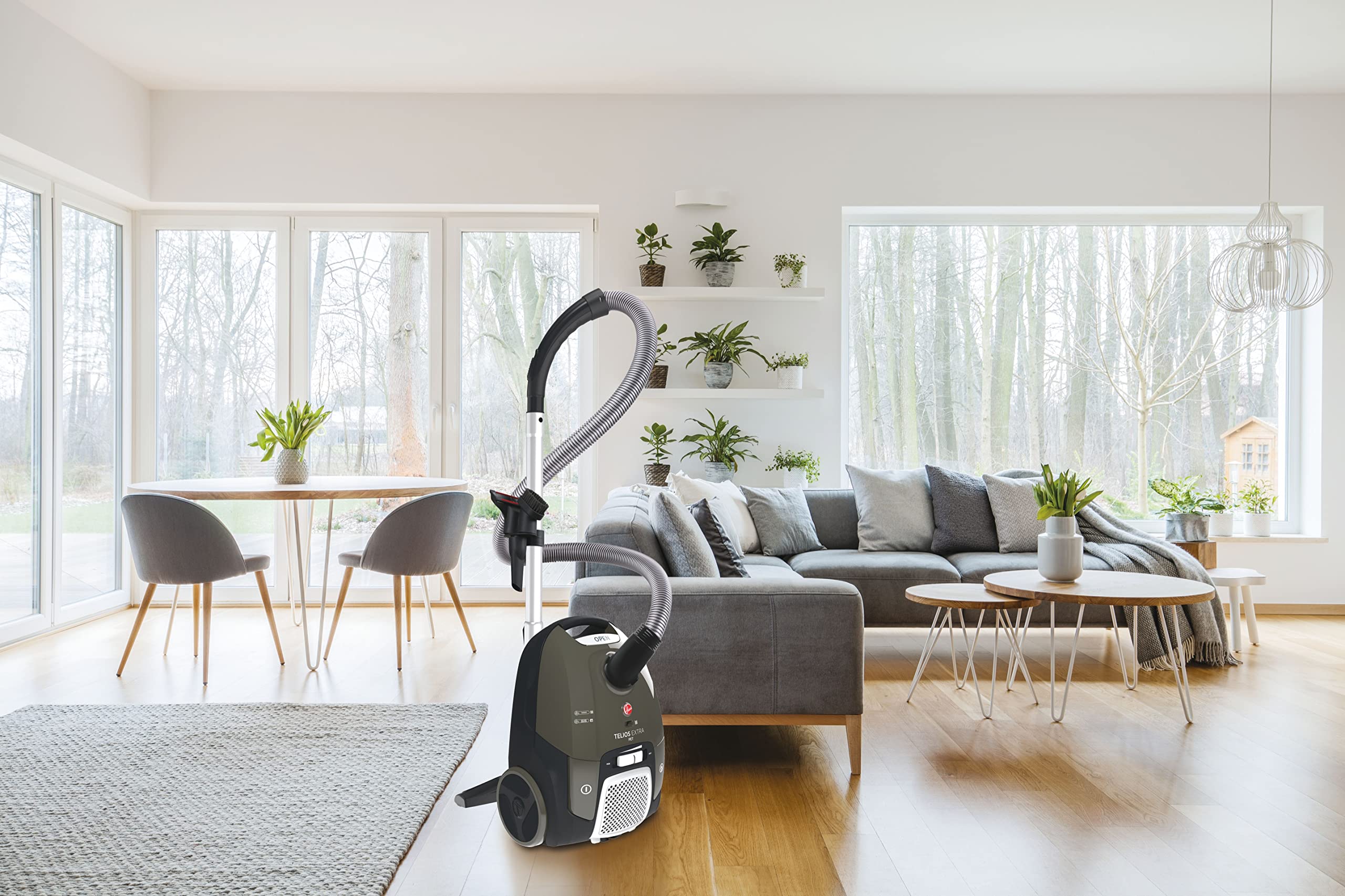 Hoover TXL20PET Telios Extra Aspirapolvere Traineau Con Borsa, Potente, Spazzole Tutti I Pavimenti, Parquet e Mini Turbospazzola Speciale Animali, Silenziatore 69dBA, 3,5 L XL, 700 W, Accessori