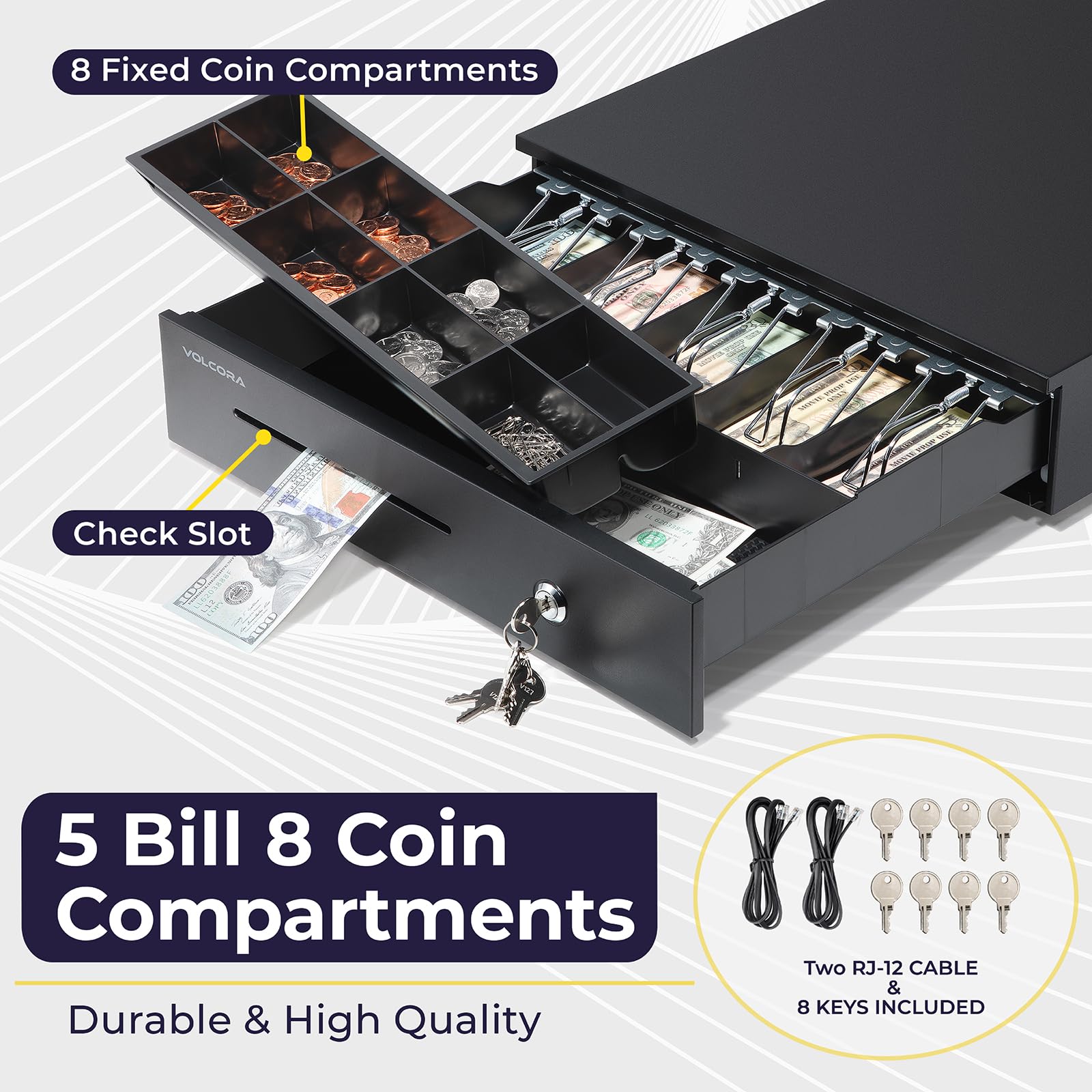 Amazon.com : Volcora Electronic Cash Register Drawer for Point of