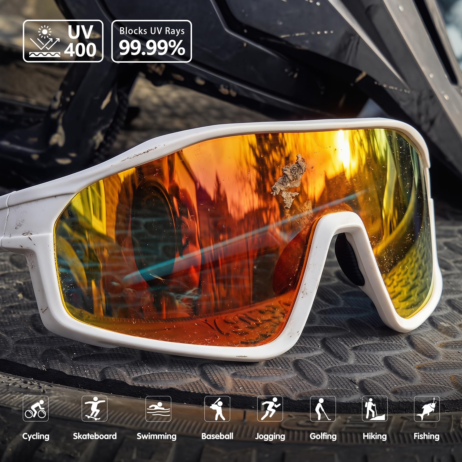 EYEBUDDY Sonnenbrillen für Kinder, Jugend, Baseball, Sonnenbrille, Jungen, Mädchen, Softball, Sport, UV400, Alter 6-12 Jahre