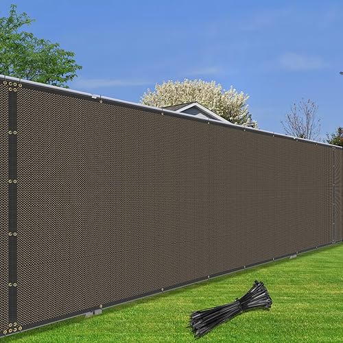 Coarbor Pantalla de privacidad para valla de 6 x 20 pies, cubierta de malla resistente con fijaciones reforzadas y ojales inoxidables para patio al