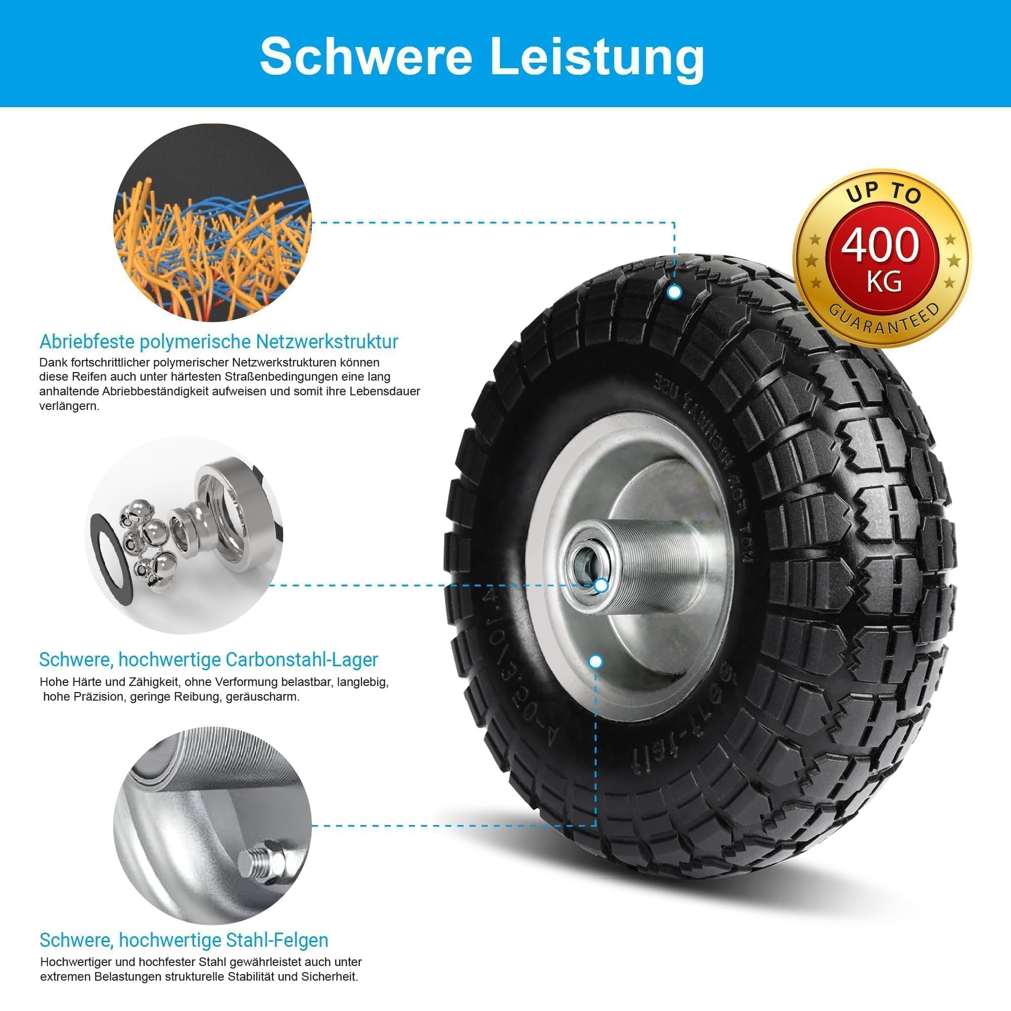 FRAMI Universele Steekwagen 150 Kg Draagvermogen Met Massief Rubberen Wielen 207 056 M