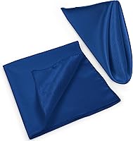 Vista 505 de Ultimate Textile -1 docena - Reversible Shantung Satin - Majestic - Servilletas de tela Majestic de 17 x 17 pulgadas color azul pizarra