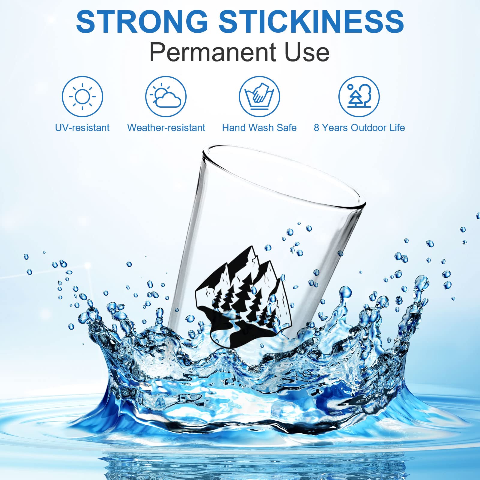 XSEINO Permanent Vinyl - 12" X 11FT White Adhesive Roll for Silhouette and Other Cutters, Permanent Outdoor for Cup,Decor Sticker, Car Decal, Scrapbooking, Signs(Glossy White)