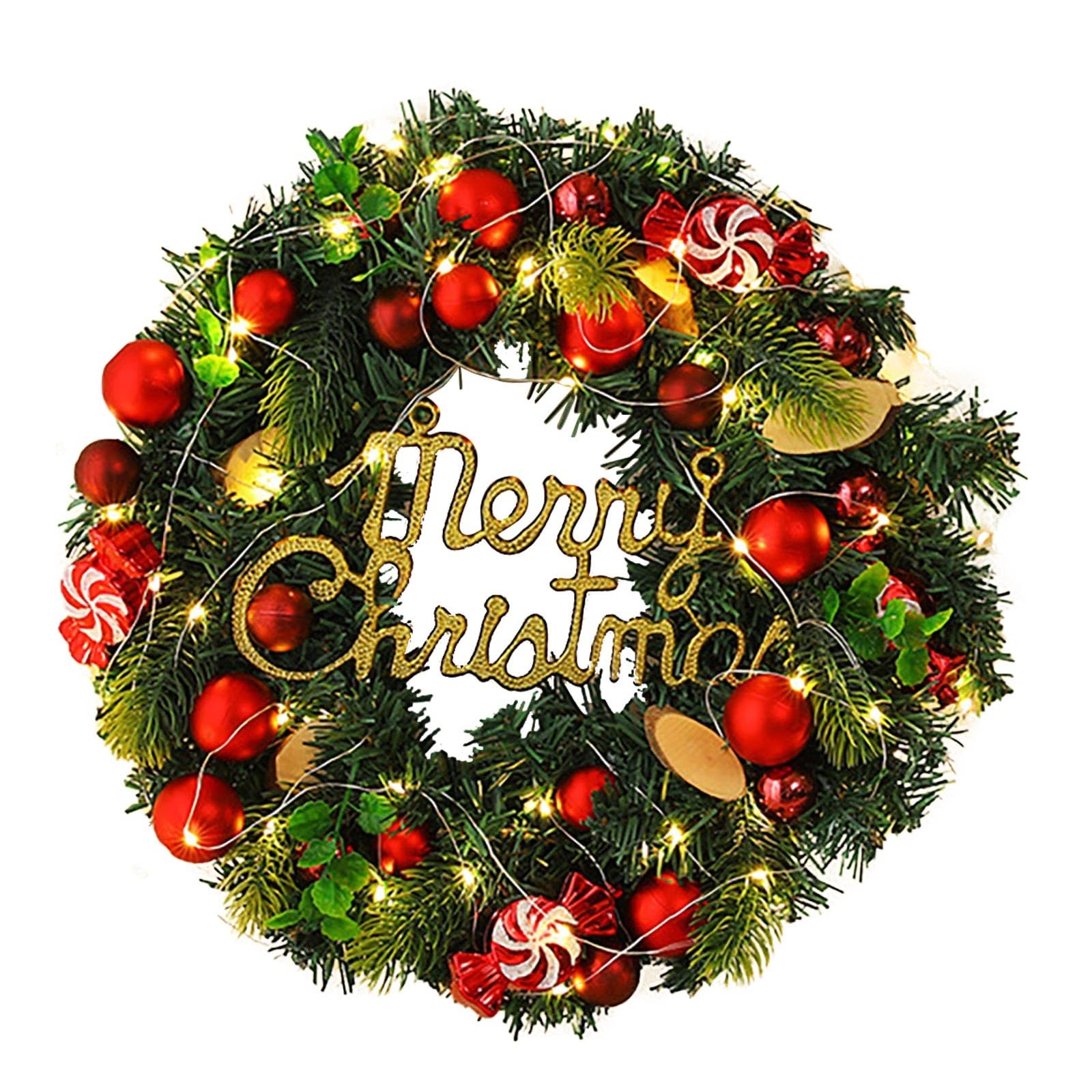 Generico Ghirlanda Natalizia per Porta Corona di Natale Ghirlanda Decorazione Interno e Esterno Decorazione Natalizia Albero Di Natale Verde Decorazioni