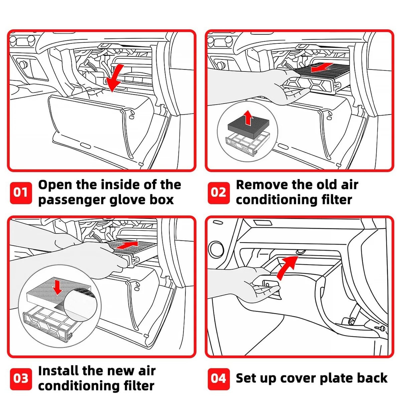 Filtre d’Habitacle Pour NISSAN Pour PATHFINDER Pour SENTRA 1/2/5 Pièces Cartouches Filtrantes Conviennent Filtre Climatisation Cabine 27277-6CA0A