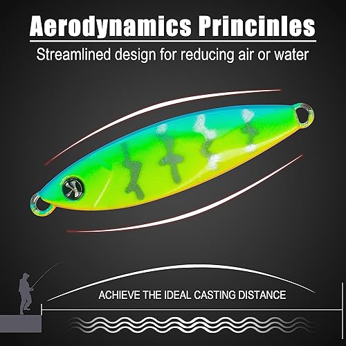 Miniatura 5 de Señuelo de pesca de agua salada, 5 piezas de plantillas de metal, señuelo de fundición de plantilla de diamante, pesca de surf, señuelos