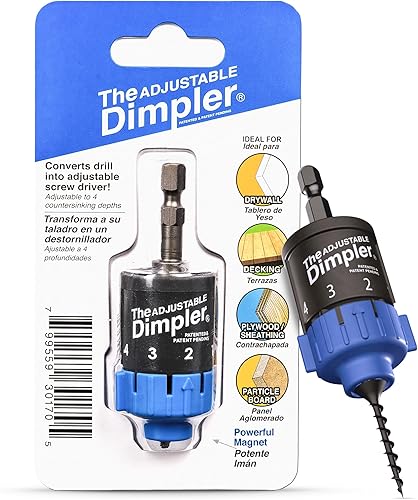 Miniatura 1 de Broca ajustable DIMPLER ® para paneles de yeso, perfecta para convertir taladros eléctricos y de impacto en una pistola de tornillo para paneles de
