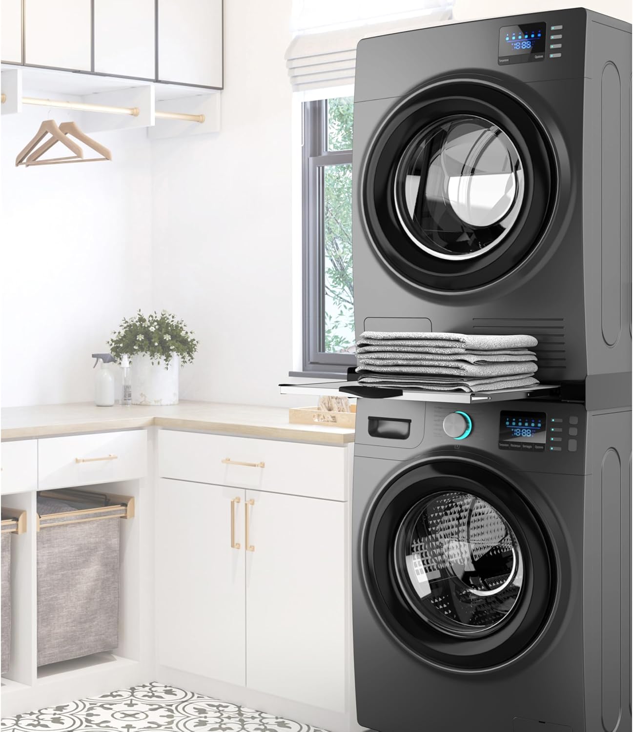 Meliconi - Universal layering kit - 30% recycled plastic - TORRE UP - for washing machines and dryers