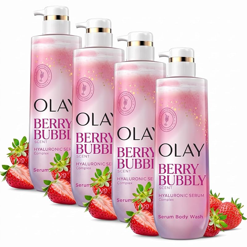 Sabonete líquido corporal Olay com niacinamida e fragrância Strawberry Summer Fizz, 591 mL