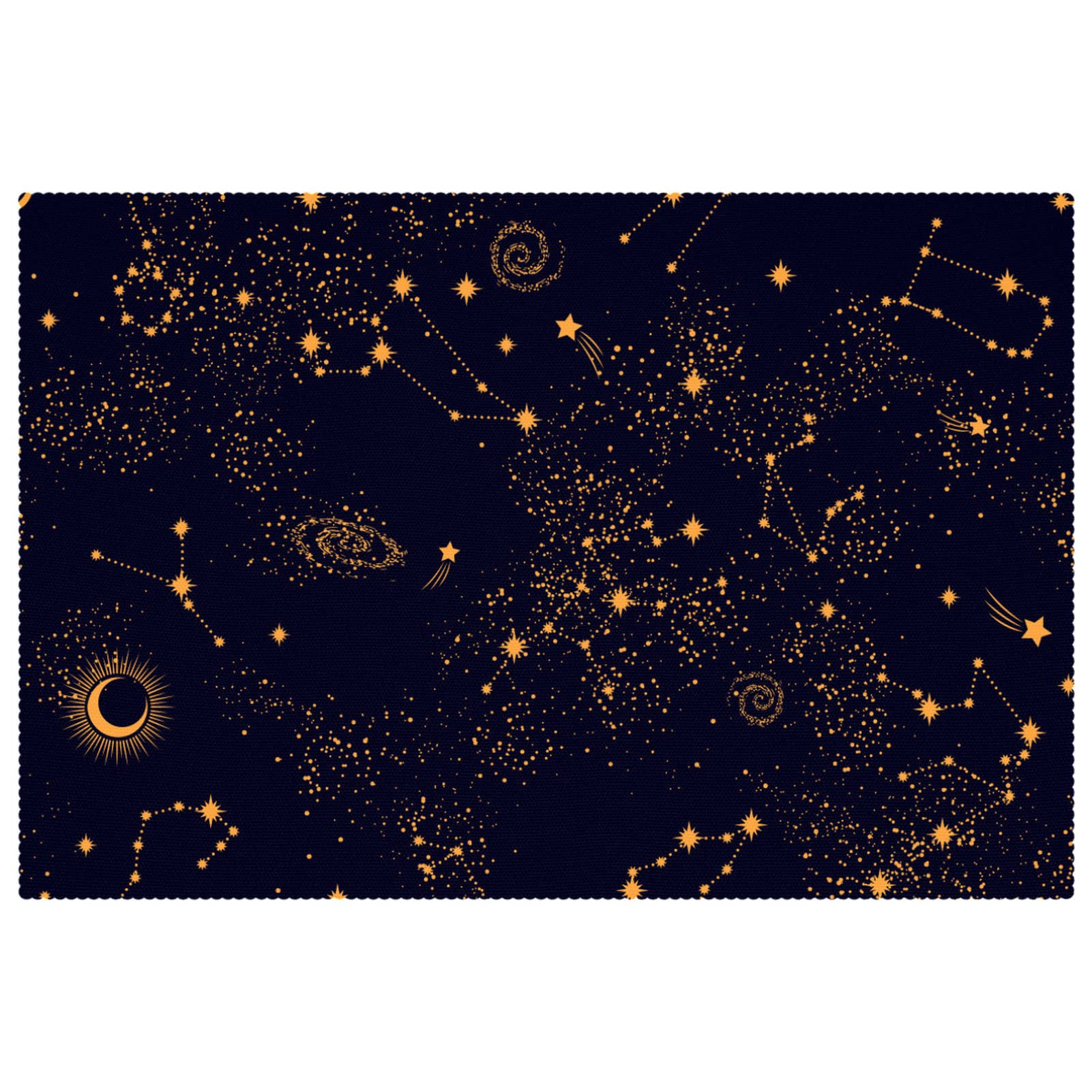 Sets de table antidérapants et résistants à la chaleur motif constellation lot de 6