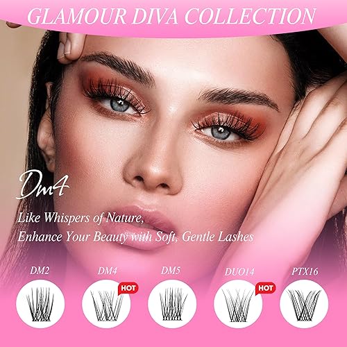 Miniatura 6 de CALAILIS Extensiones de pestañas en racimo para bricolaje, 144 unidades, pestañas naturales en racimo de mega volumen, pestañas individuales en