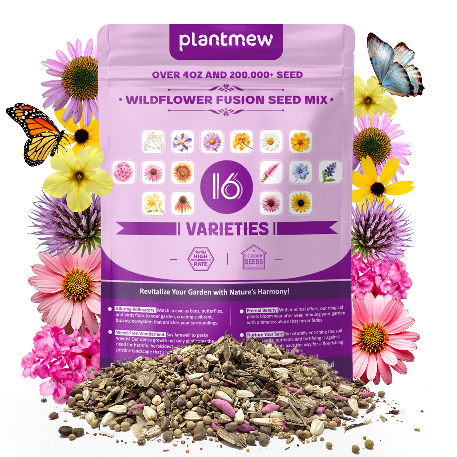 PLANTMEW Wildflower Seeds Mix