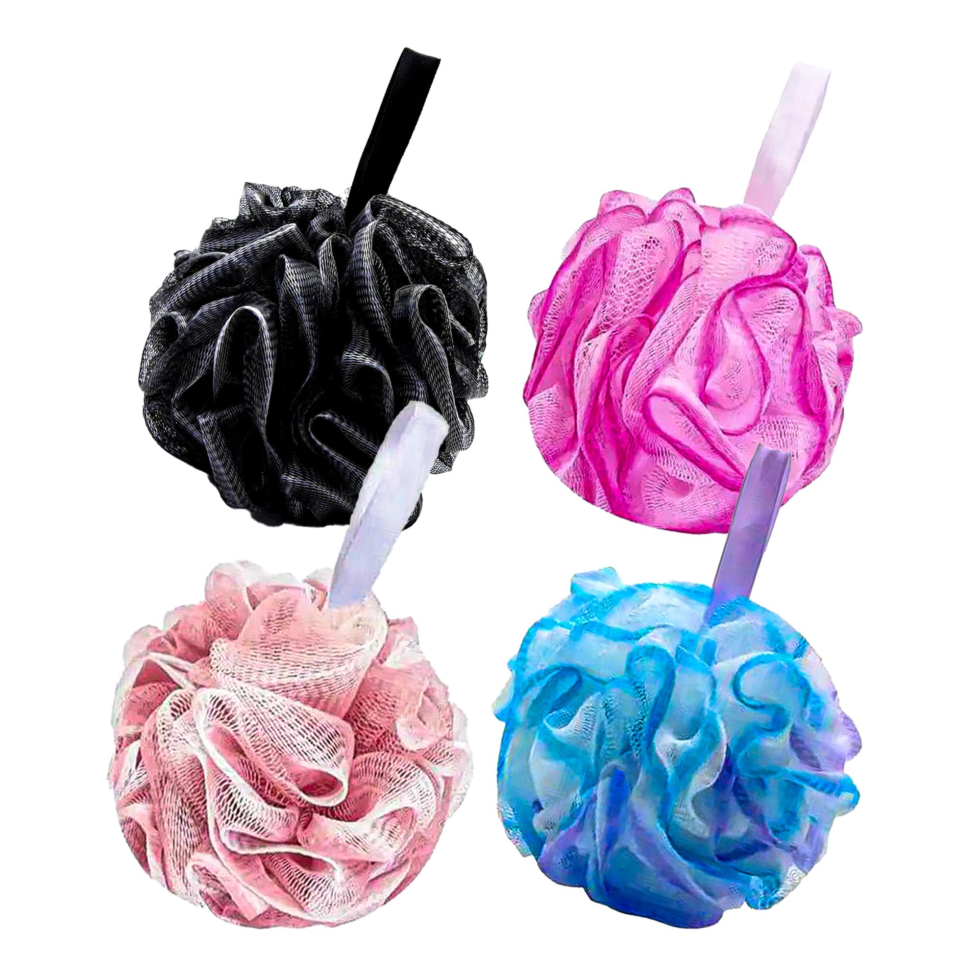 Amazon.com: Shower,Loofah Bath Sponge,Shower Puff,75g/Piece, Pack of 4 ...