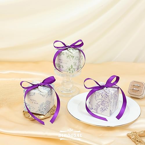 Miniatura 6 de Cinta de Navidad de satén morado de 12 pulgada para envolver regalos, arreglos florales, manualidades, invitación para despedida de soltera, 50