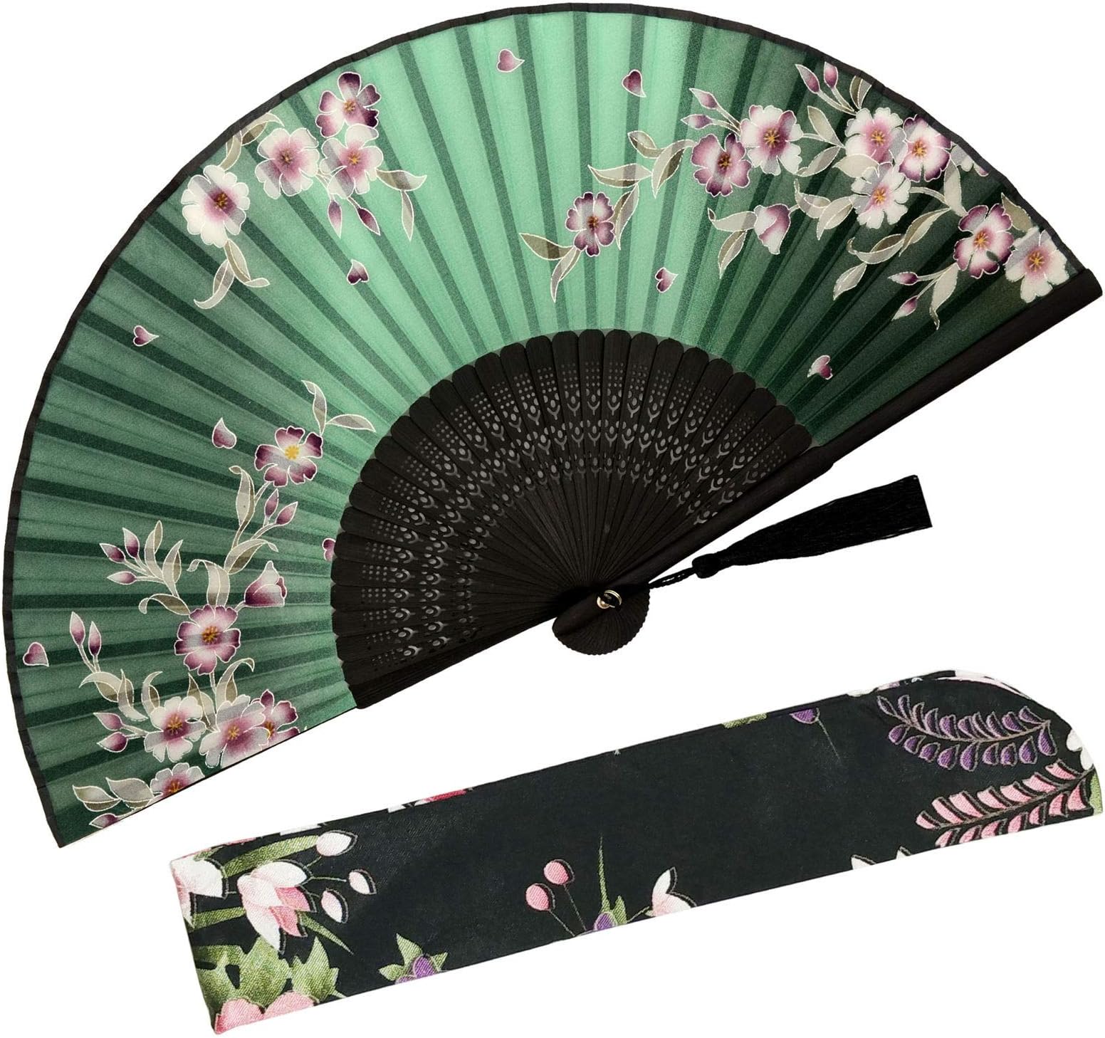 GTVGJHFolding Hand Fan,Small Handheld Fans for Chinese Japanese Vintage Bamboo Silk Fans for Party Wedding Dancing Decoration Gift Performance