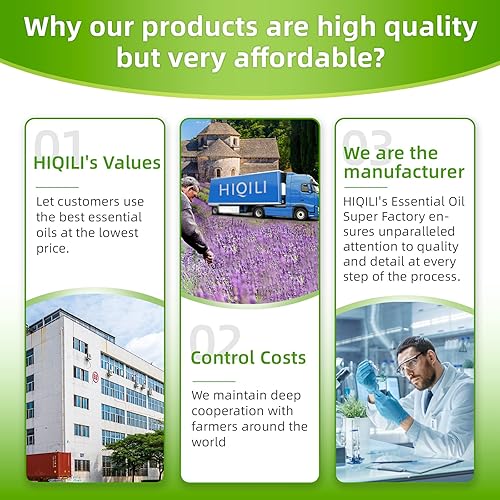Miniatura 233 de HIQILI Aceite esencial de albahaca de 1 fl oz, 100% puro sin diluir para la piel, difusor, 1.0 fl oz
