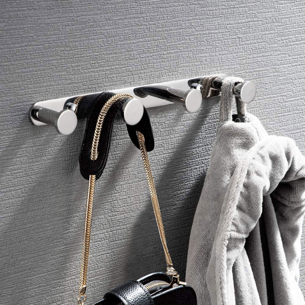 Mokife Ganci Appendiabiti Vintage Neri, 10 Rustici Doppi Attaccapanni Parete Metallo Gancio Porta Ganci Appendi Cappotto per Ingresso Cucina Camera da Letto Bagno Ufficio Toilette