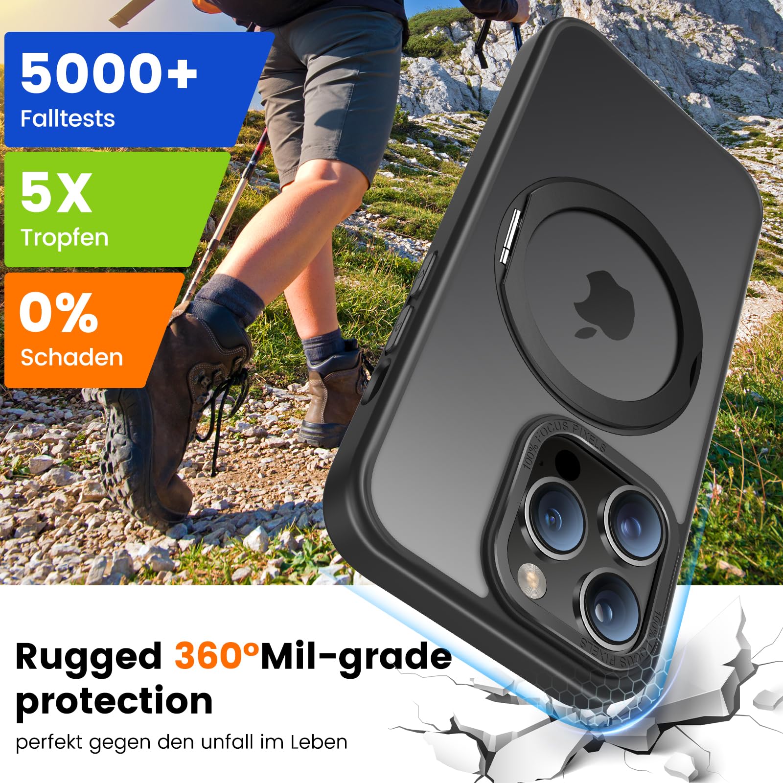 HuwaiH 360°Rotazione Cover Magnetica Per IPhone 12/12 Pro
