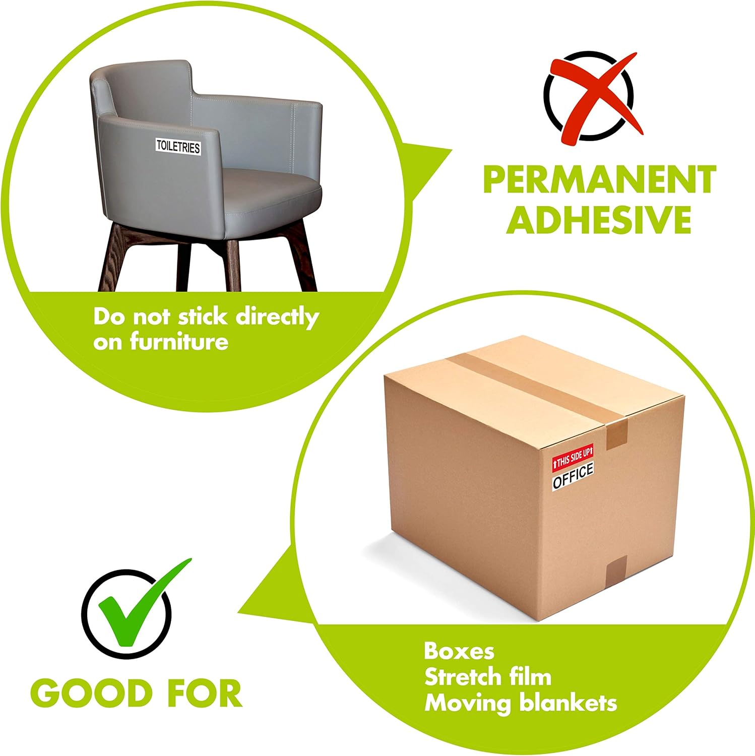 720 Color Coded Moving Labels with Customizable Blank Sticker,Good Helper for Moving House(Each Measures 3.8” x 1”)
