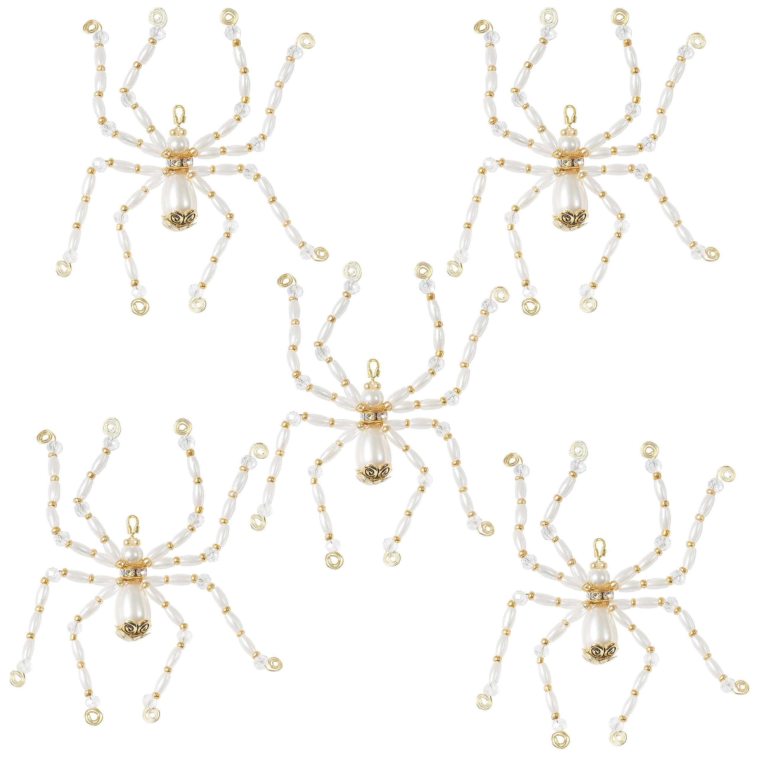 Solid Oak Nostalgic Christmas Ornament Kit - Golden Christmas Spiders Makes 5