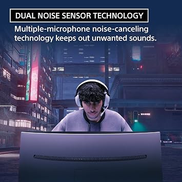 Sony INZONE H9 Gaming Headset, Wireless Noise Canceling Bluetooth Headset With Microphone, 360 Spatial Sound, Perfect for PlayStation 5, for PC/PS5/Switch/Mobile, (WH-G900N), White