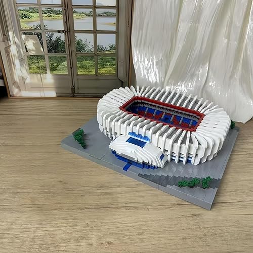 Miniatura 3 de Kit de bloques de micro diamantes para estadio de fútbol de París, juguete de rompecabezas atractivo para adultos para montar un campo de fútbol