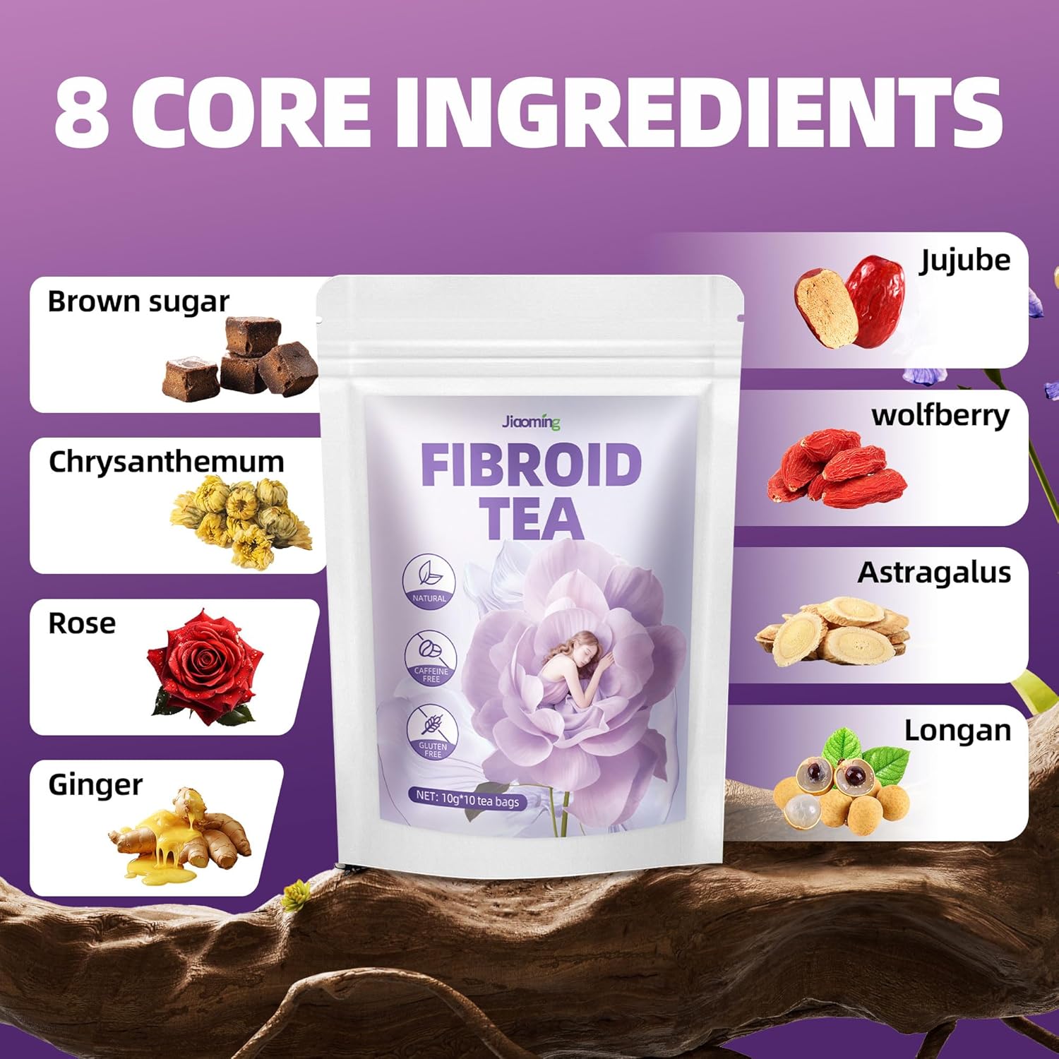 Jiaoming Natural Fibroid Shrink Tea for Women, Ovarian Cysts Herbal Treatment, Uterus Cleanse & Regulate Menstural Cycle, Clear Toxin and Waste Natural Remedy Discounted Package - Image 4