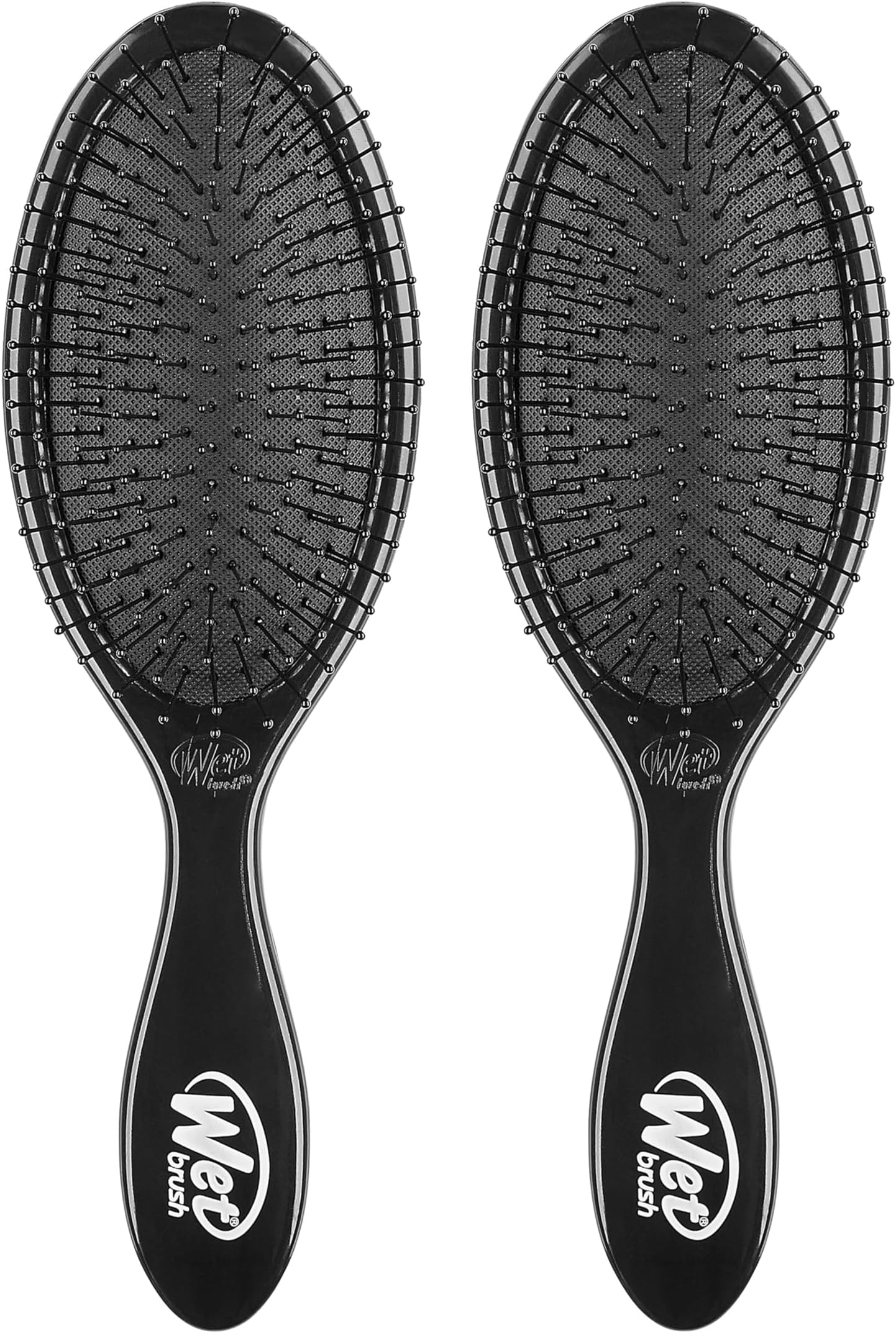 Wet Brush Original Detangler Hair Brush, Classic Black, Ultra-Soft IntelliFlex Bristles, Detangling Bristles Glide Through Tangles (Wet Dry & Damaged Hair), Women & Men (2 Pack)