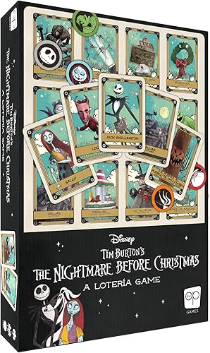 Miniatura 1 de Lotería Disney Tim Burton's The Nightmare Before Christmas  Juego de lotería tradicional  Estilo de bingo, con ilustraciones e ilustraciones