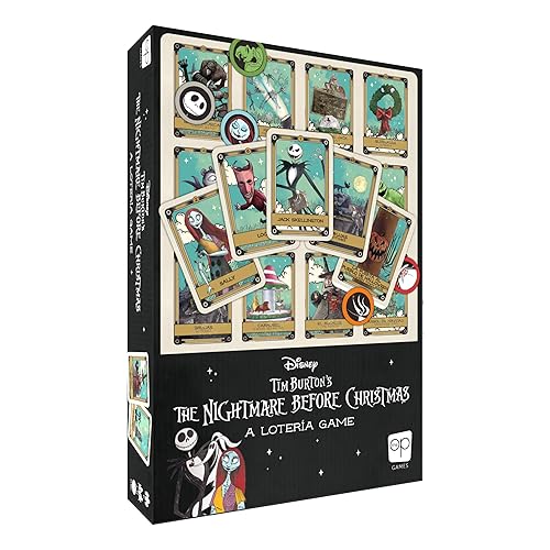 Lotería: Disney Tim Burton’s The Nightmare Before Christmas | Traditional Loteria Game | Bingo Style, Featuring Custom Artwork & Illustrations | Inspired by Spanish Words & Mexican Culture