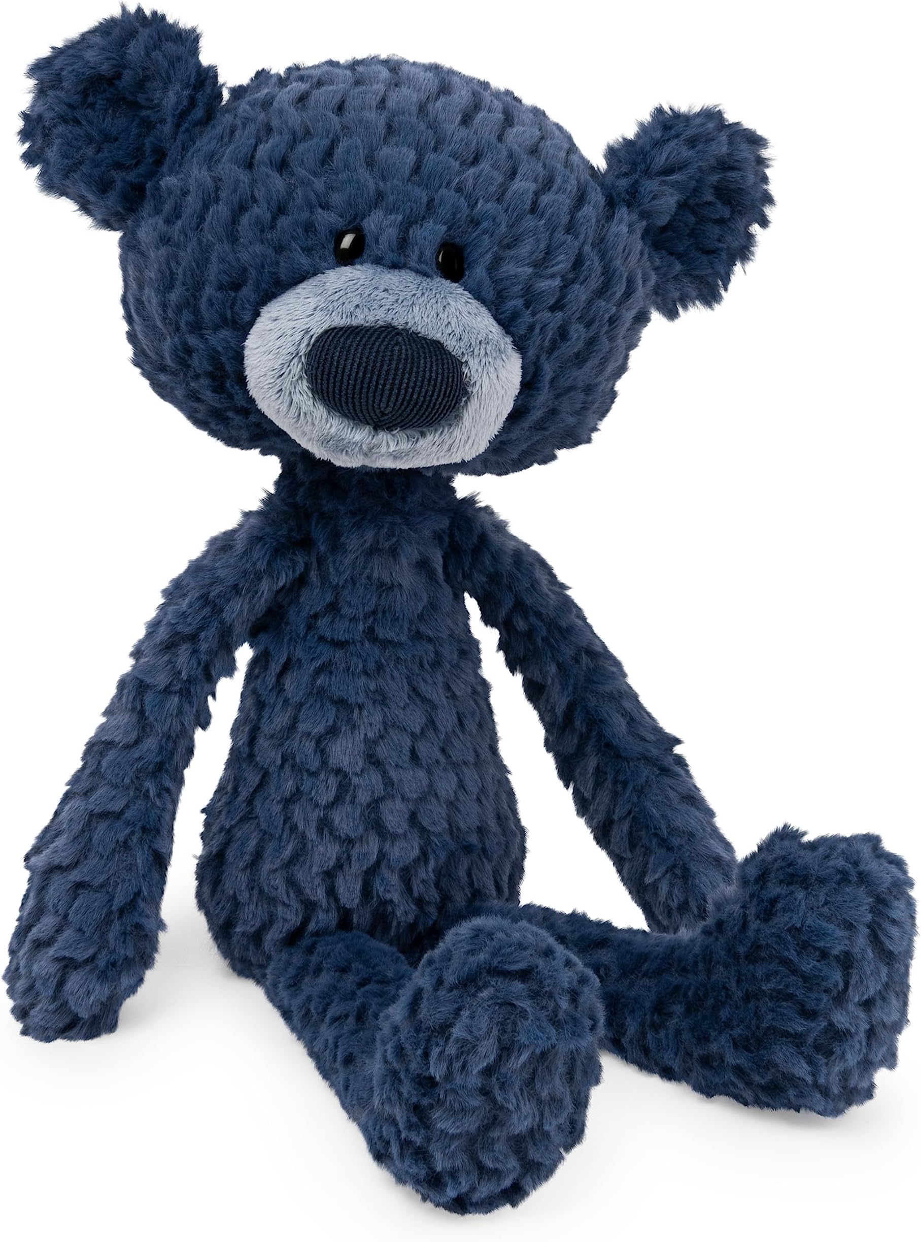 Toothpick Ripple, Teddy Bear Stuffed Animal for Ages 1 and Up, Navy Blue, 15”