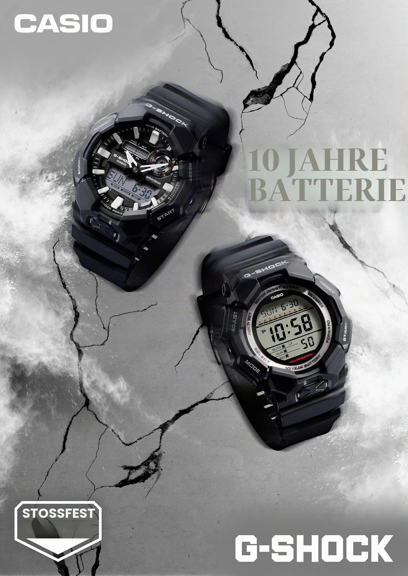 G-Shock Casio GD-010-1ER Klassische Herrenuhr