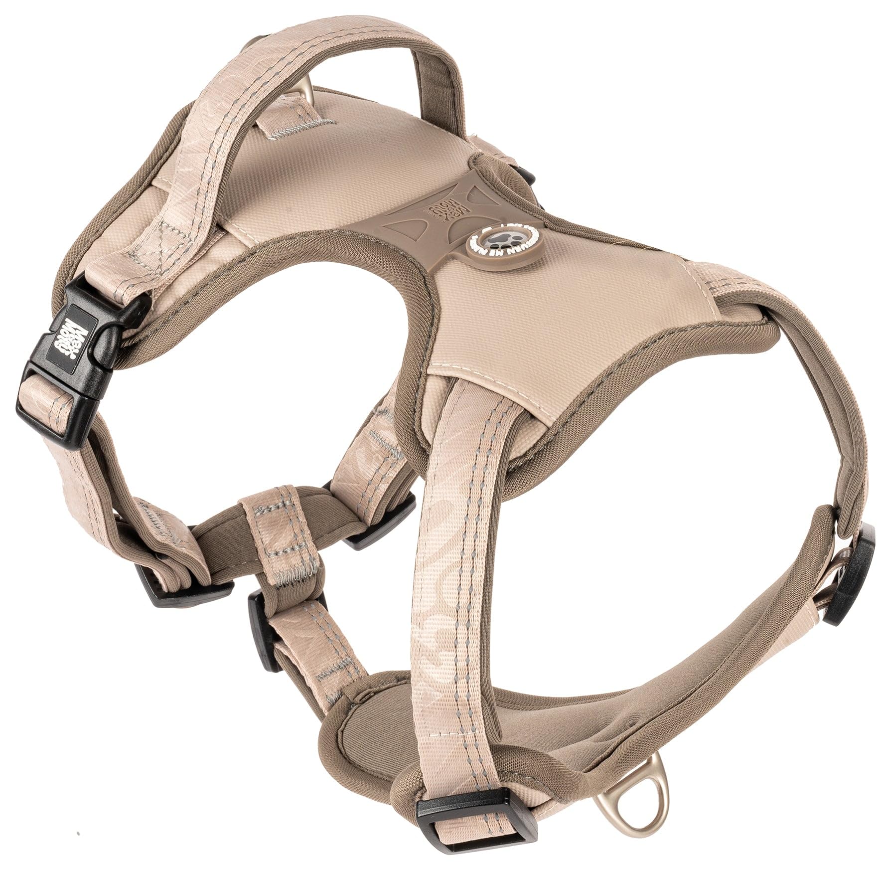 Max & Molly Sport Hundegeschirr Mittelgrosse Hunde mit Gotcha! Smart ID Sicherheitsanhänger, Matrix 2.0 Sand/M, Geschirr Hund Gepolstert & Reflektierend - Komfort für deinen treuen Begleiter