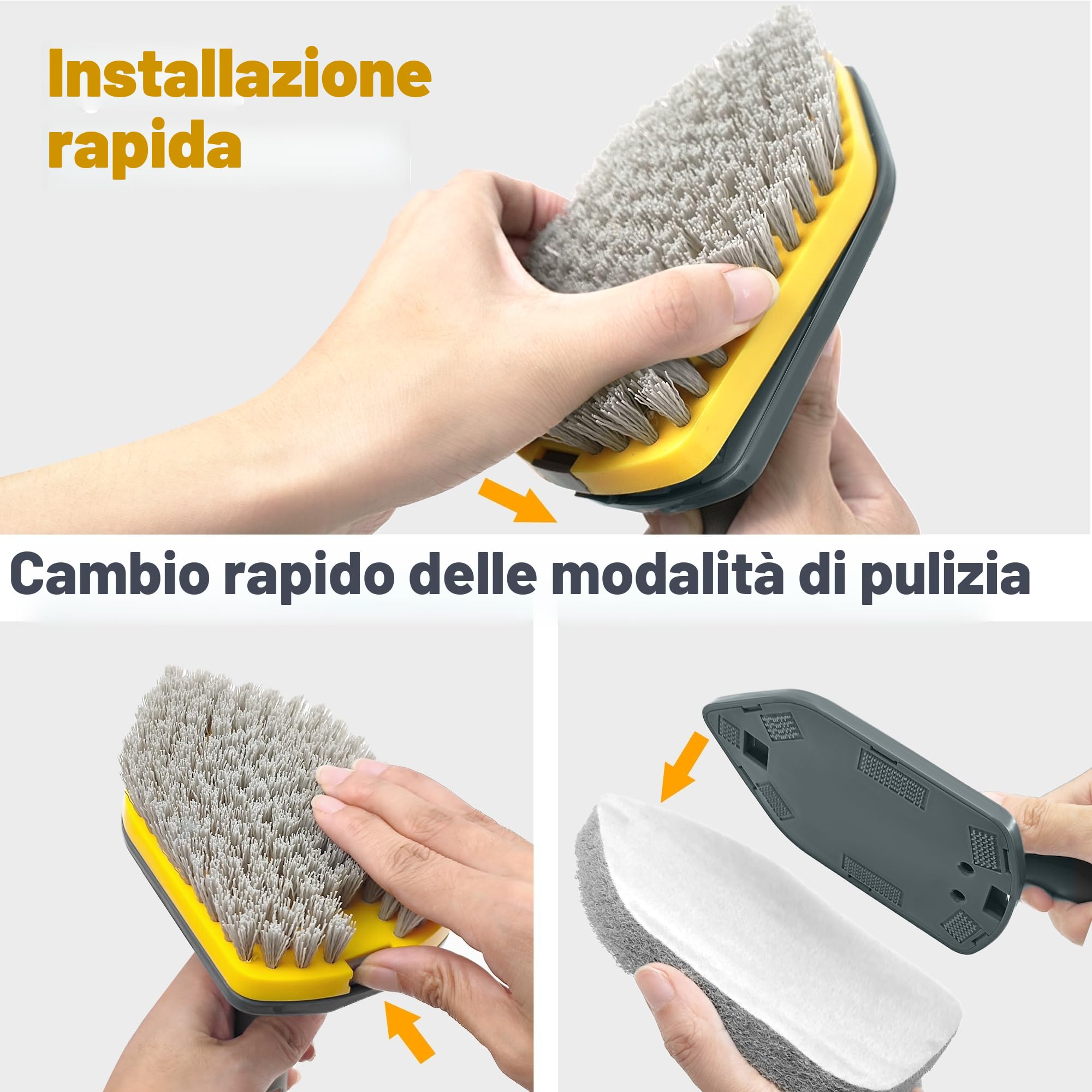 3 in 1 Spazzola per la Pulizia della Doccia, 142cm Spazzola Estensibile Per La Pulizia Della Doccia, La Pulizia Della Vasca Da Bagno, Pavimenti E Muro